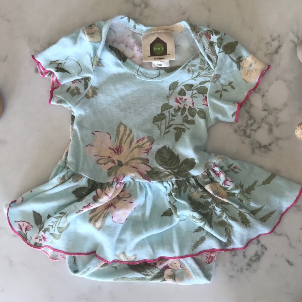 Barn Organics Floral Skirted One Piece 6m